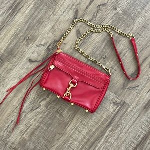 Rebecca Minkoff Red Mini MAC Bag w/ Gold Chain